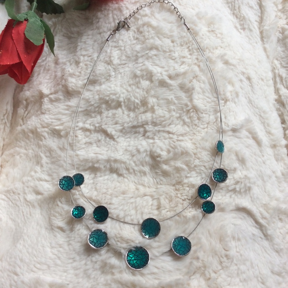 Mosaic style necklace, beautiful colors.